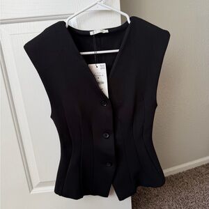 Black Button-Up Vest